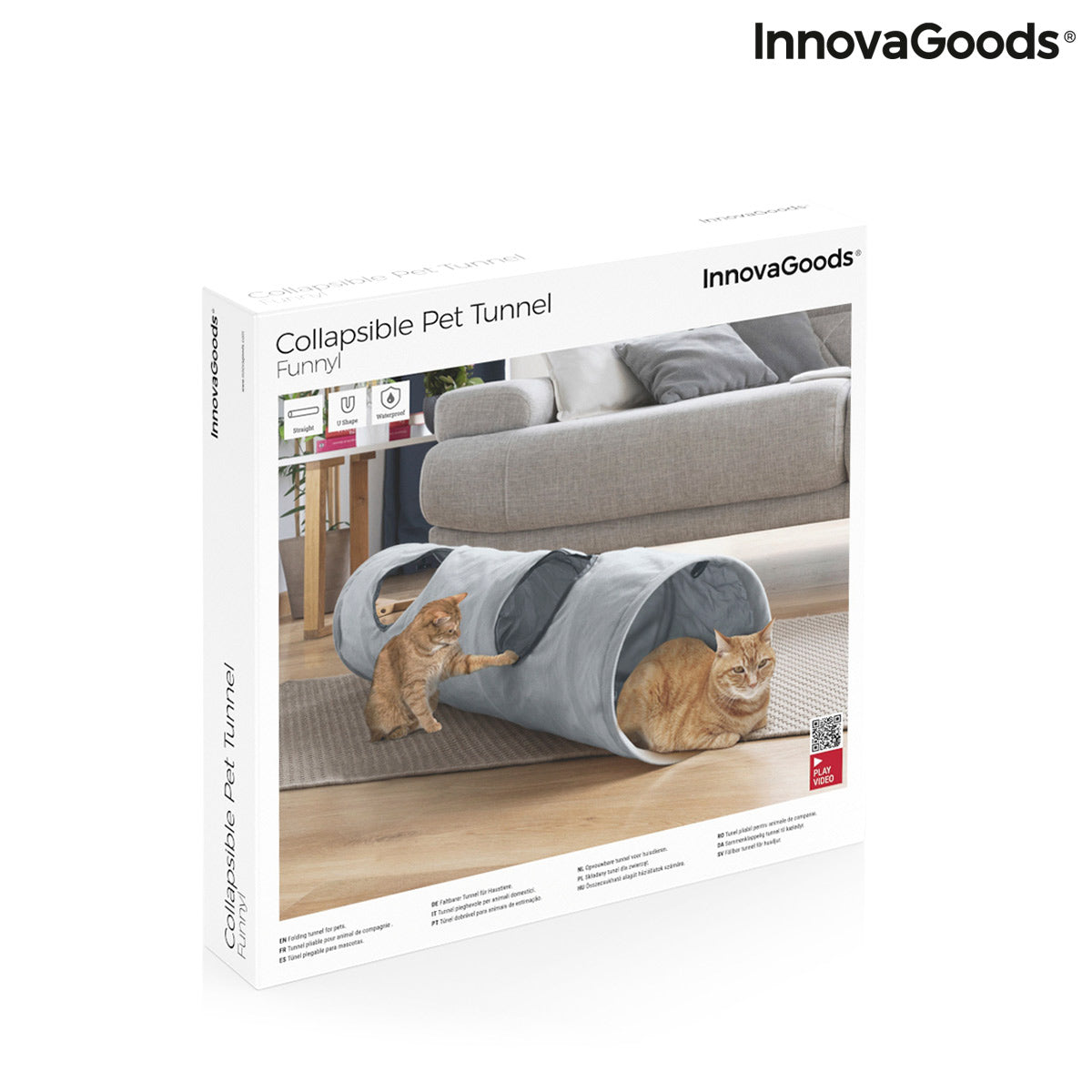 Tunel de juegos plegable funnyl para gatos