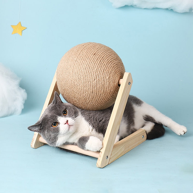 NNEOBA Cat Scratching Ball Toy Kitten Sisal Rope Ball Board Grinding Paws Toys Cats Scratcher Wear-resistant Pet Furniture supplies-3