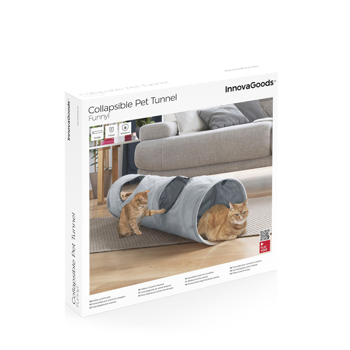 Tunel de juegos plegable funnyl para gatos