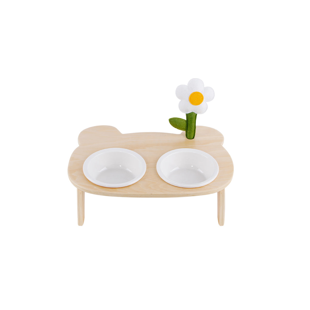 Tilted Daisy Pet Bowl With Stand-4